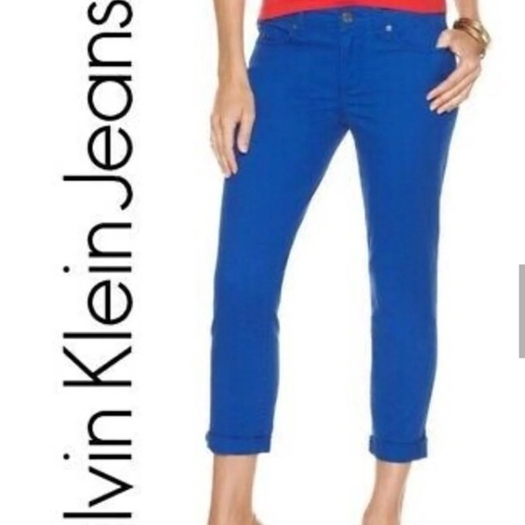 NWT! Black CK power stretch crop jeans - Picture 2 of 6